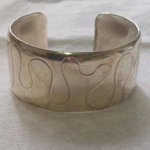 Handmade Wide Sterling Silver Cuff Bracelet